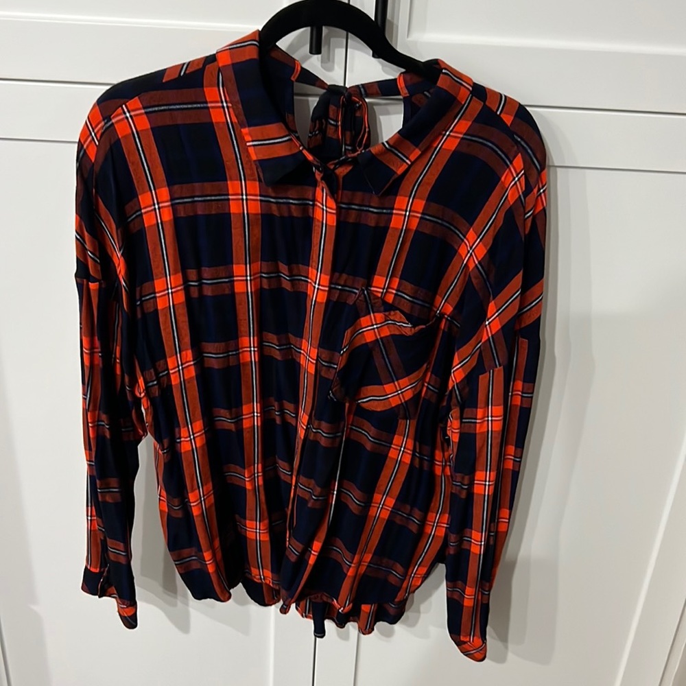 Sanctuary long sleeve button up with Bow